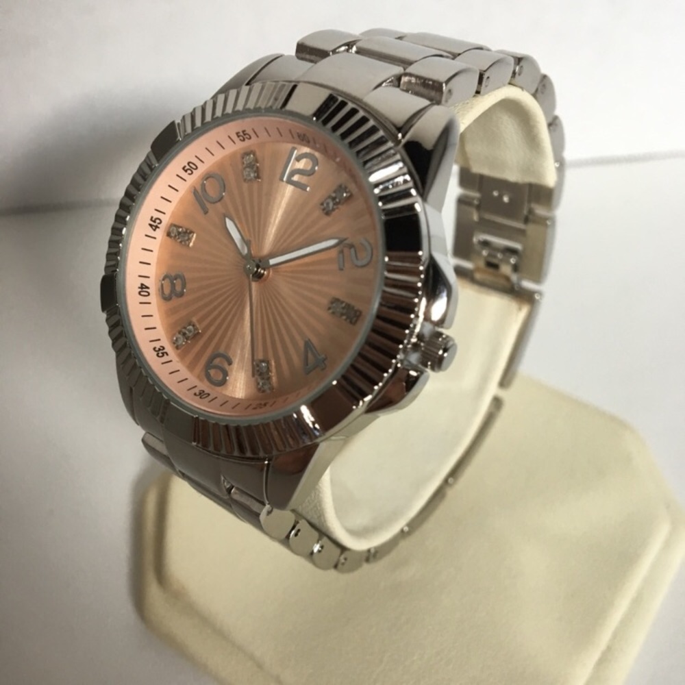 NWT Diamond and Rose Gold/Silver Watch
